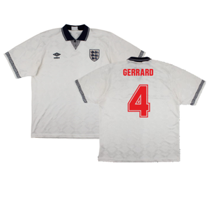 England 1990-92 Home Shirt (XL) (Very Good) (Gerrard 4)_0