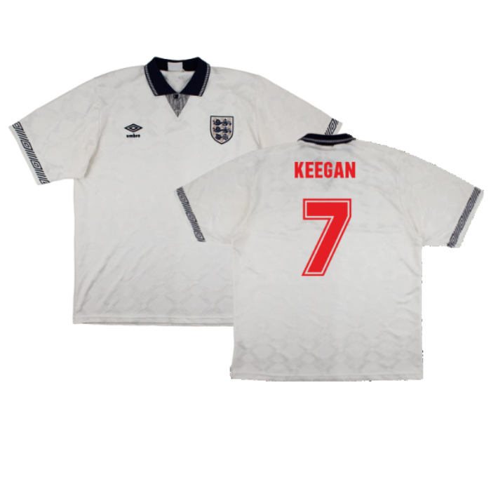 England 1990-92 Home Shirt (XL) (Very Good) (Keegan 7)