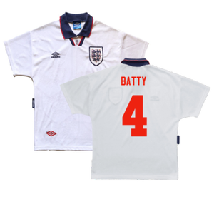 England 1993-1995 Home Shirt (XL) (Very Good) (Batty 4)_0