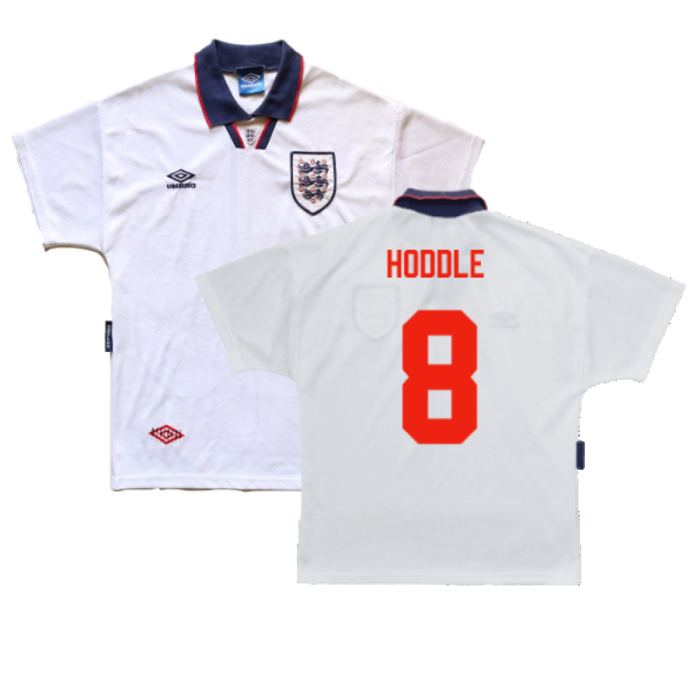 England 1993-1995 Home Shirt (XL) (Excellent) (Hoddle 8)_0