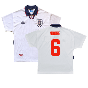 England 1993-1995 Home Shirt (XL) (Excellent) (Moore 6)_0