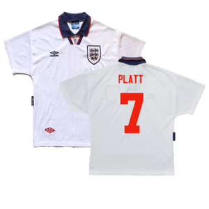 England 1993-1995 Home Shirt (L) (Excellent) (Platt 7)_0