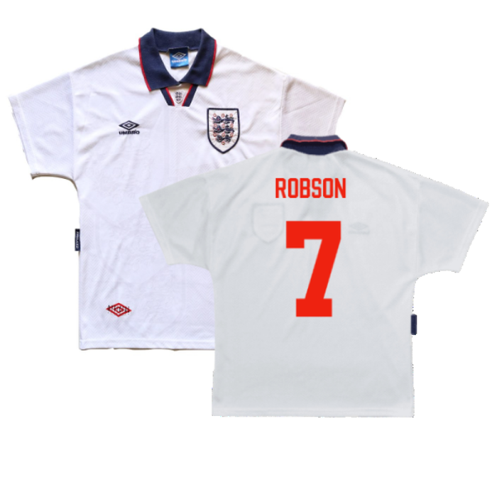 England 1993-1995 Home Shirt (L) (Excellent) (Robson 7)