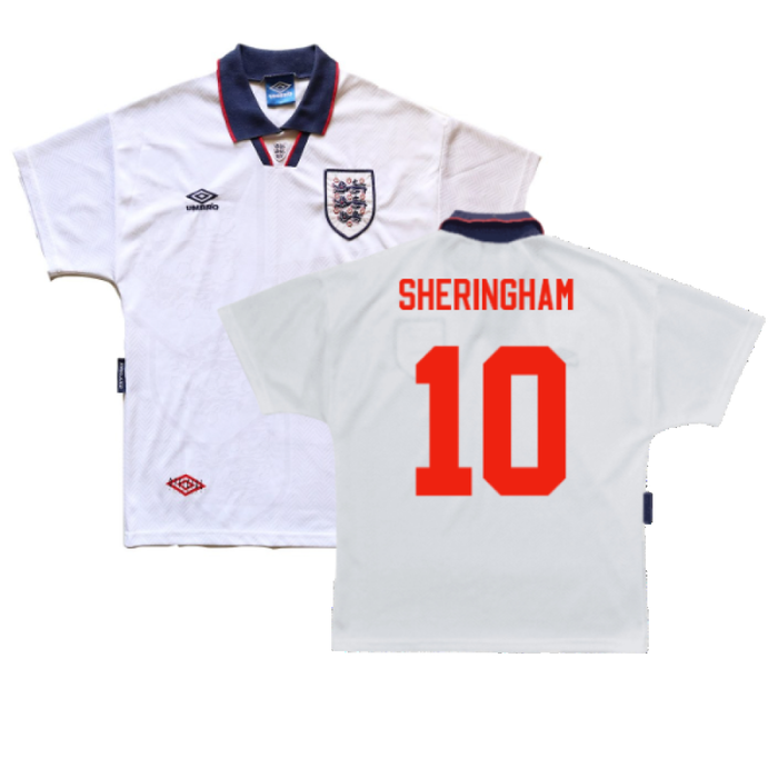 England 1993-1995 Home Shirt (L) (Good) (Sheringham 10)