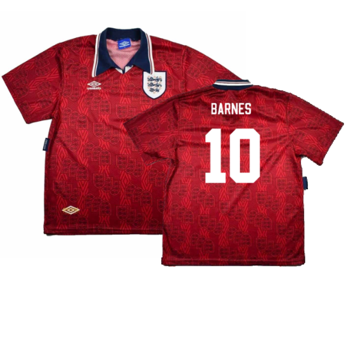 England 1993-95 Away Shirt (Very Good) (Barnes 10)