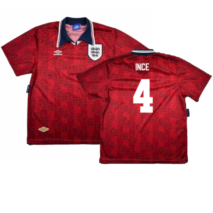 England 1993-95 Away Shirt (Very Good) (Ince 4)