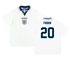 England 1995-97 Home Shirt (XL) (Foden 20) (Excellent)_0