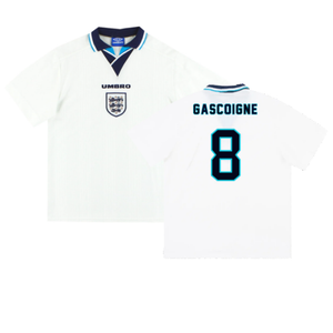 England 1995-97 Home Shirt (Excellent) (GASCOIGNE 8)_0