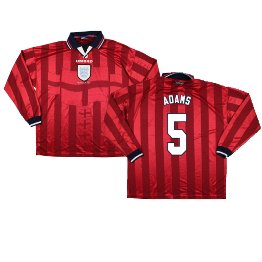 England 1997-1998 Away Long Sleeve Shirt (XL) (ADAMS 5) (Very Good)_0
