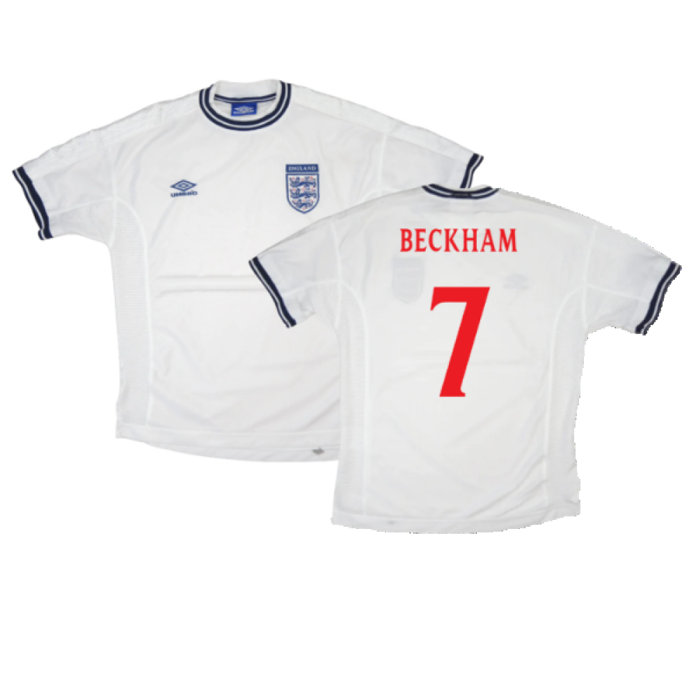 England 1999-01 Home Shirt (XL) (Very Good) (Beckham 7)_0