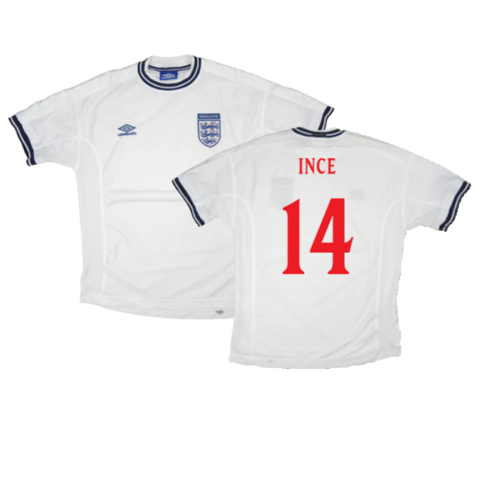 England 1999-01 Home Shirt (Very Good) (Ince 14)