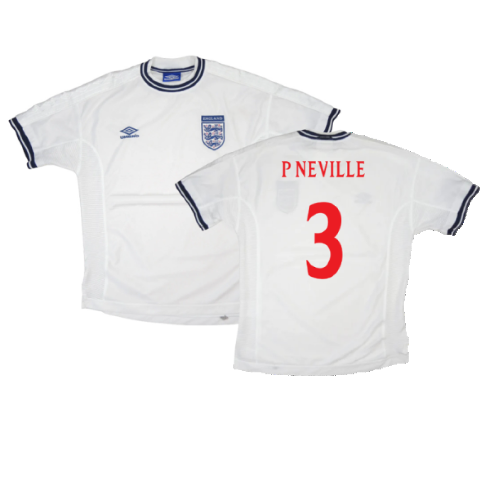 England 1999-01 Home Shirt (XL) (Very Good) (P Neville 3)_0
