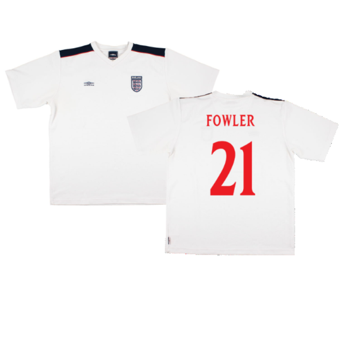 England 1999-2001 Umbro Training Shirt (L) (Fowler 21) (Excellent)