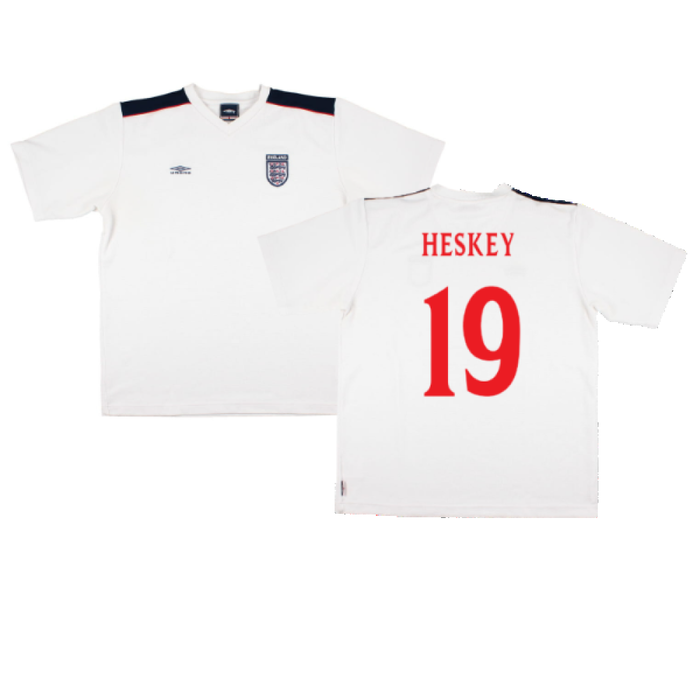 England 1999-2001 Umbro Training Shirt (L) (Very Good) (Heskey 19)