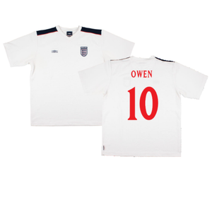 England 1999-2001 Umbro Training Shirt (L) (Owen 10) (Excellent)_0