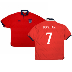 England 2000-01 Away Shirt (XL) (Very Good) (Beckham 7)_0