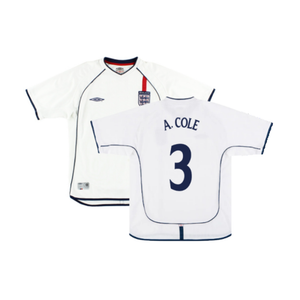 England 2001-03 Home Shirt (L) (Good) (A. Cole 3)_0