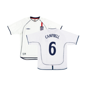 England 2001-03 Home Shirt (L) (Good) (Campbell 6)_0