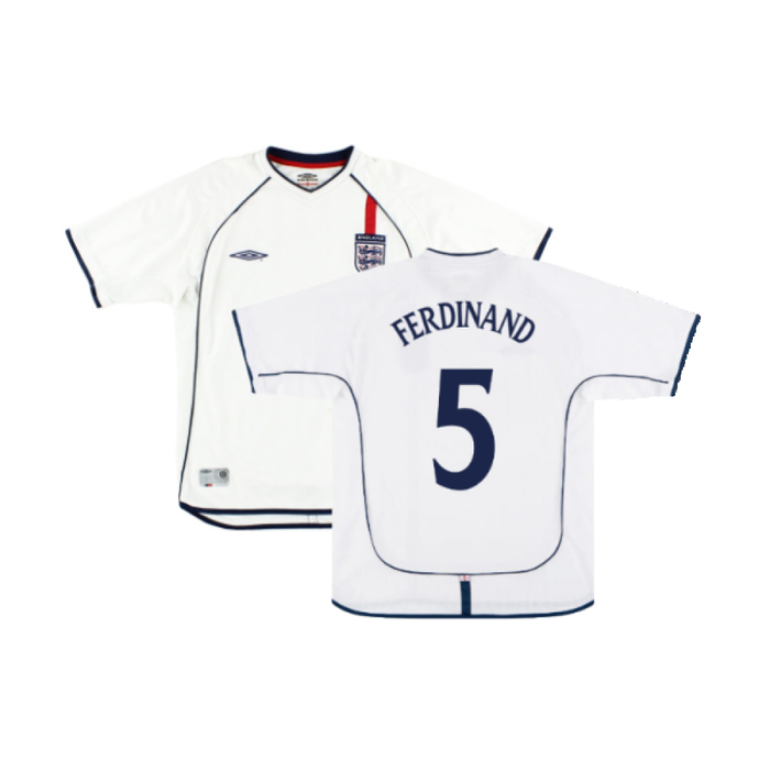 England 2001-03 Home Shirt (XL) (Very Good) (FERDINAND 5)