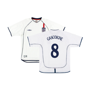 England 2001-03 Home Shirt (L) (Good) (GASCOIGNE 8)_0