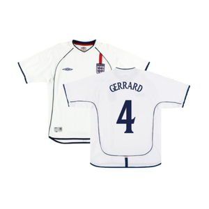 England 2001-03 Home Shirt (L) (Good) (GERRARD 4)_0