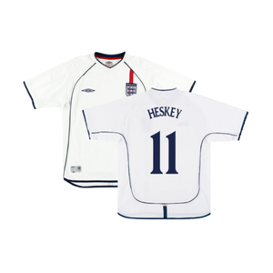 England 2001-03 Home Shirt (L) (Good) (Heskey 11)_0