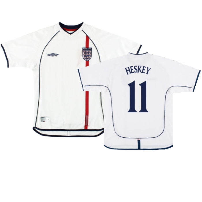 England 2001-03 Home Shirt (XL) (Good) (Heskey 11)