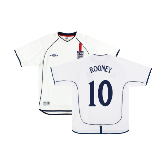 England 2001-03 Home Shirt (L) (Good) (ROONEY 10)