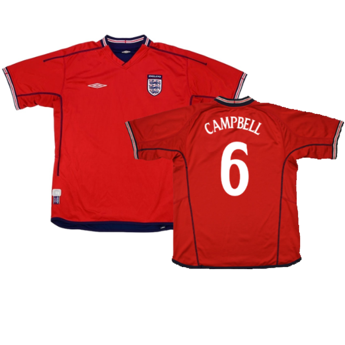 England 2002-04 Away Shirt (XXL) (Very Good) (Campbell 6)