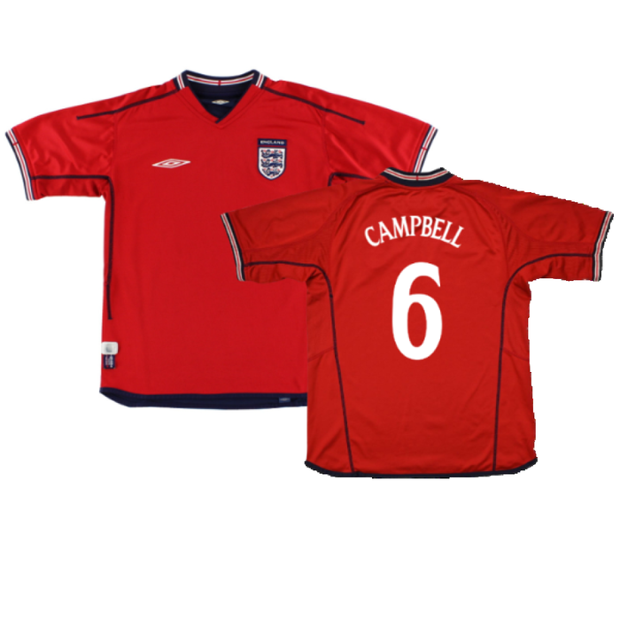 England 2002-04 Away Shirt (L) (Very Good) (Campbell 6)