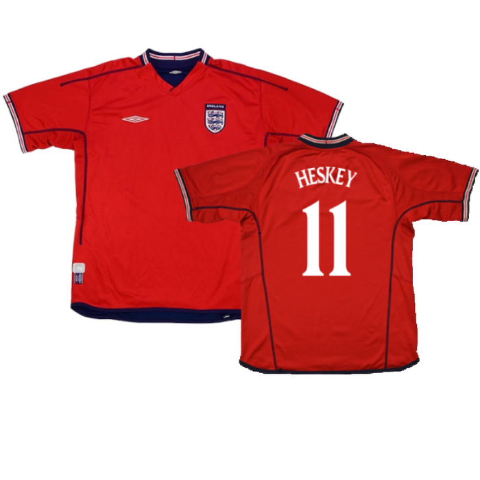 England 2002-04 Away Shirt (L) (Excellent) (Heskey 11)