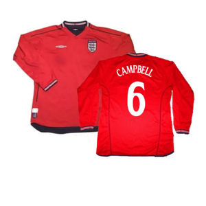 England 2002-04 Long Sleeve Away Shirt (S) (Very Good) (Campbell 6)_0