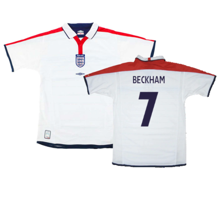 England 2003-05 Home Shirt (XL) (Fair) (Beckham 7)