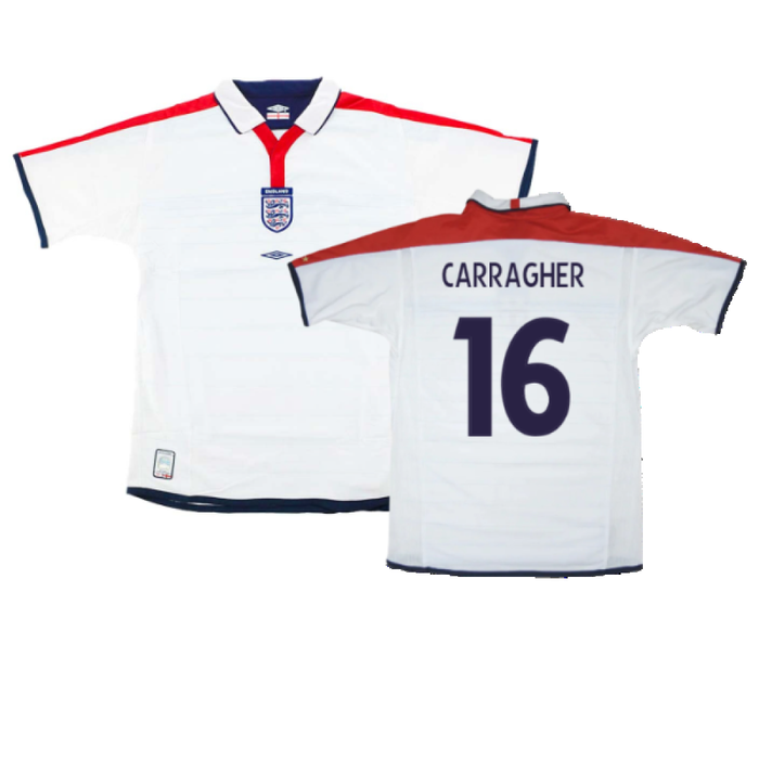 England 2003-05 Home Shirt (XL) (Very Good) (Carragher 16)