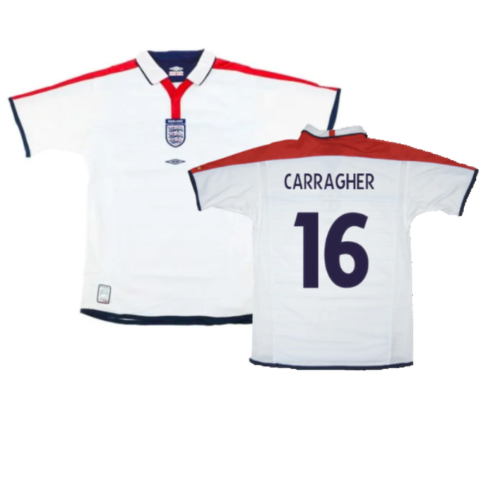 England 2003-05 Home Shirt (M) (Very Good) (Carragher 16)