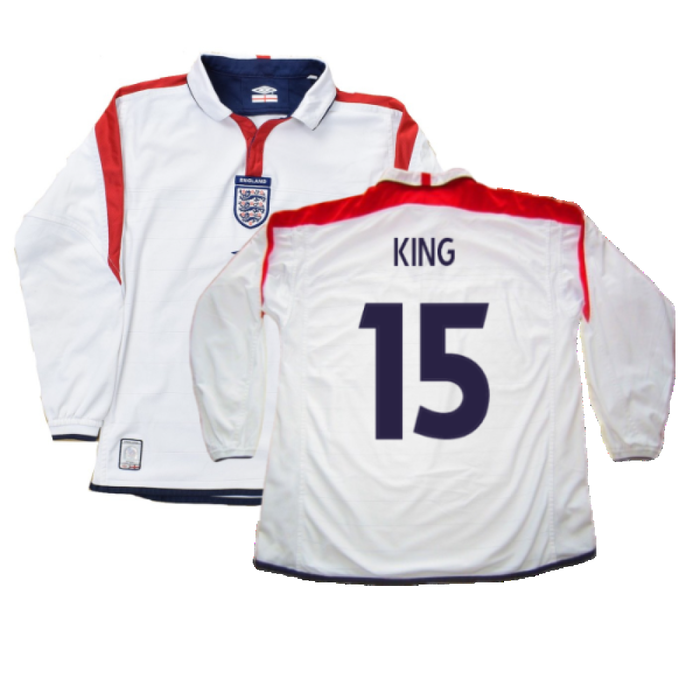 England 2003-05 Long Sleeved Home Shirt (L) (Excellent) (King 15)