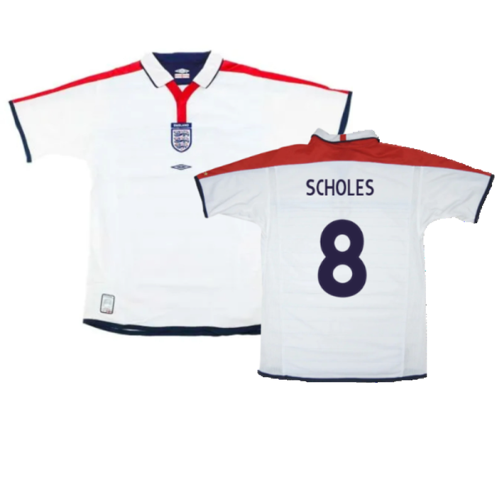 England 2003-05 Home Shirt (XXL) (Very Good) (Scholes 8)