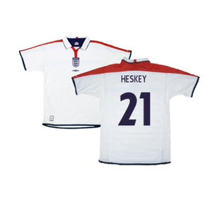 England 2004-05 Home Shirt (Good) (Heskey 21)_0