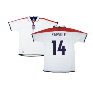 England 2003-05 Home Shirt (L) (Excellent) (P Neville 14)_0