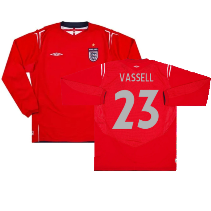 England 2004-06 Away L/S Shirt (XXL) (Excellent) (Vassell 23)