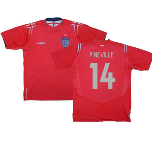 England 2004-2006 Away Shirt (Excellent) (P Neville 14)_0