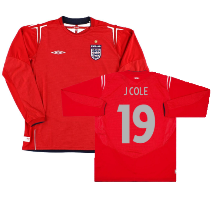 England 2004-2006 Away L/S Shirt (L) (Excellent) (J Cole 19)