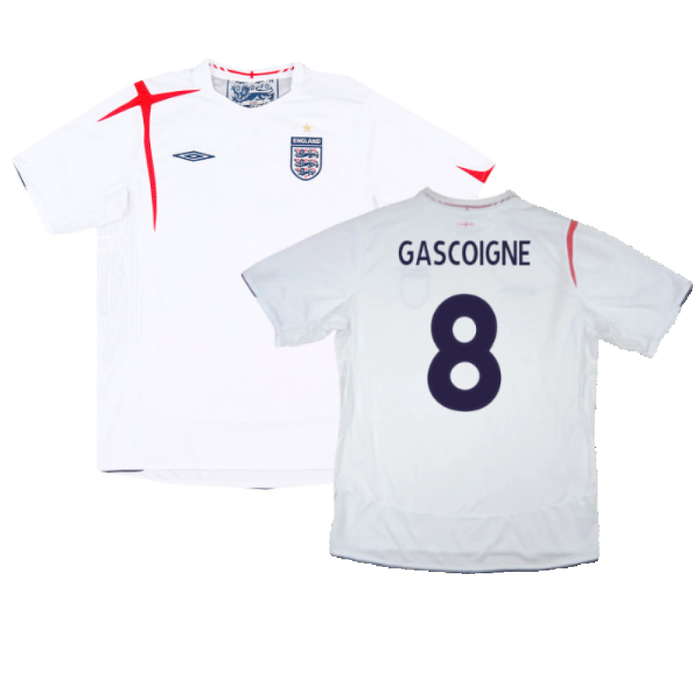 England 2005-07 Home Shirt (L) (Fair) (GASCOIGNE 8)