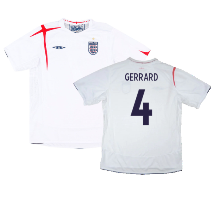 England 2005-07 Home Shirt (L) (Fair) (GERRARD 4)