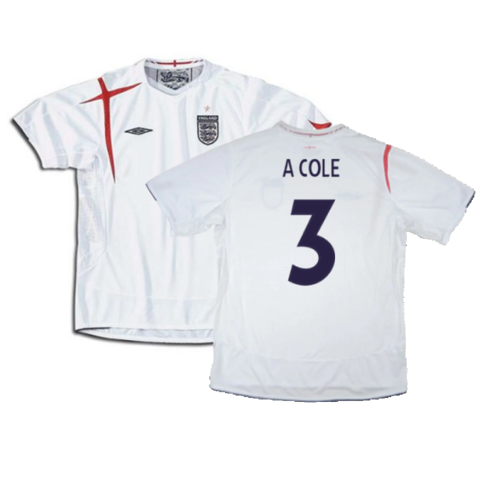 England 2005-2007 Home Shirt (L) (Very Good) (A COLE 3)_0