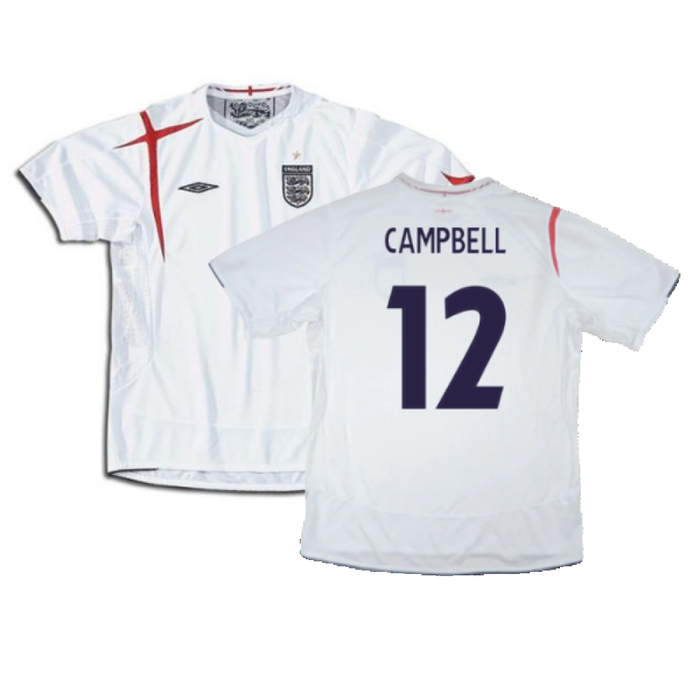 England 2005-2007 Home Shirt (XXL) (Mint) (CAMPBELL 12)