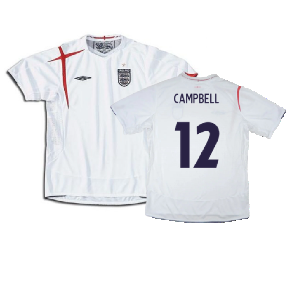 England 2005-2007 Home Shirt (XL) (Good) (CAMPBELL 12)_0
