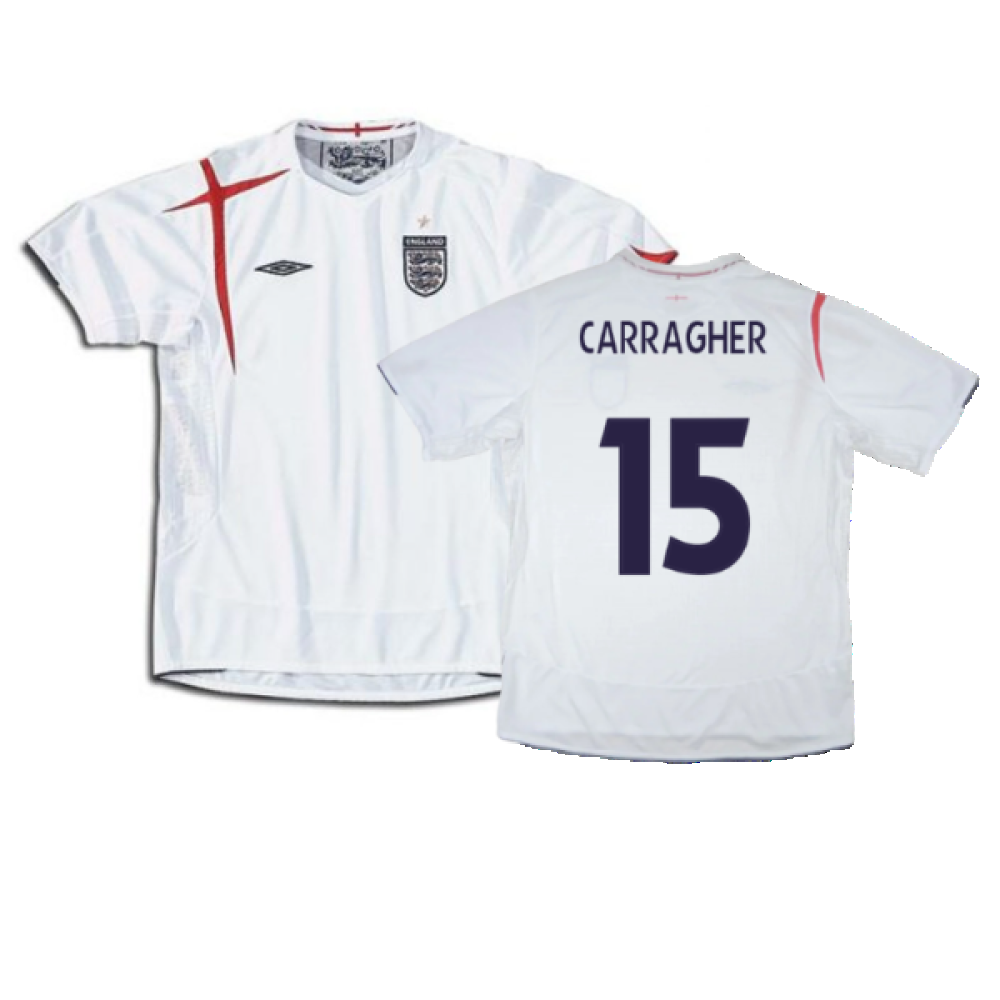 England 2005-2007 Home Shirt (Excellent) (CARRAGHER 15)_0