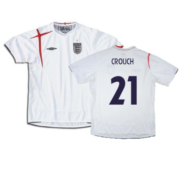 England 2005-2007 Home Shirt  (XL) (Excellent) (CROUCH 21)