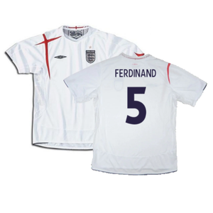 England 2005-2007 Home Shirt (L) (Very Good) (FERDINAND 5)_0